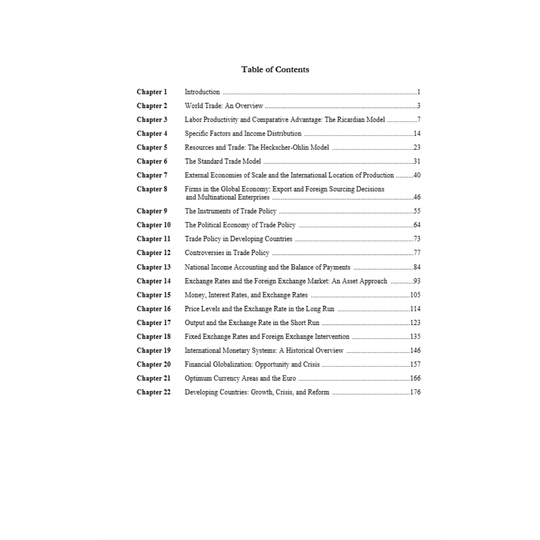 Solution Manual For International Economics: Theory and Policy, 12th Edition By Krugman-ExamThrive