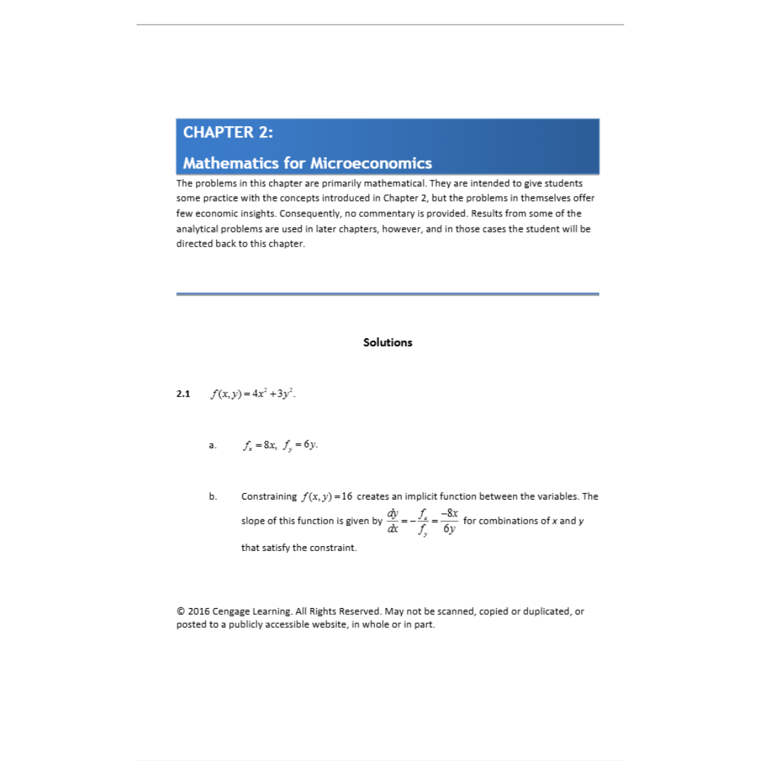 Solution Manual For Microeconomic Theory Basic Principles and Extensions 12th Edition By Nicholson-ExamThrive