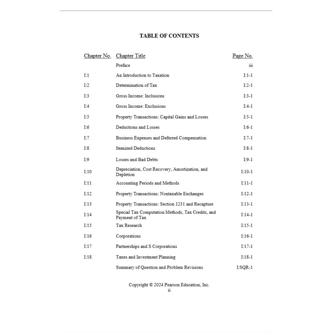 Solution Manual For Pearson’s Federal Taxation 2024 Corporations 37th Edition By Franklin-ExamThrive