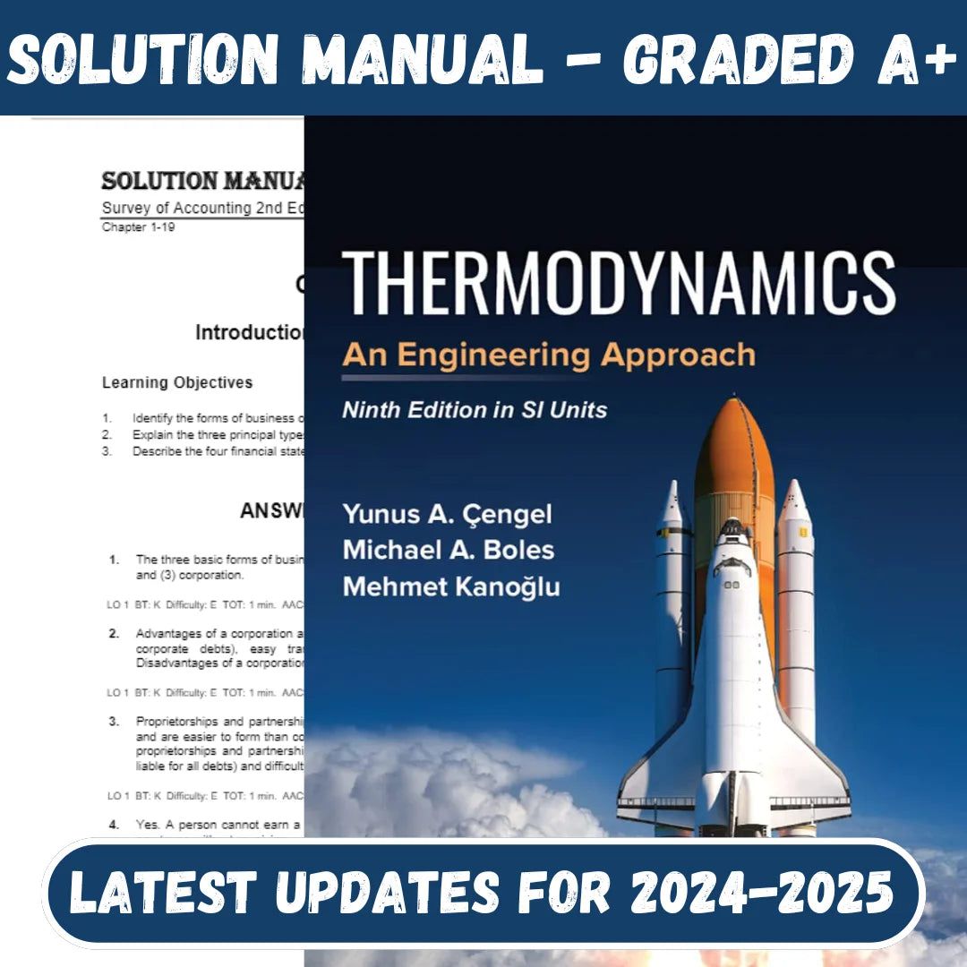 Solution Manual for Thermodynamics An Engineering Approach 10th Edition by Cengel-ExamThrive
