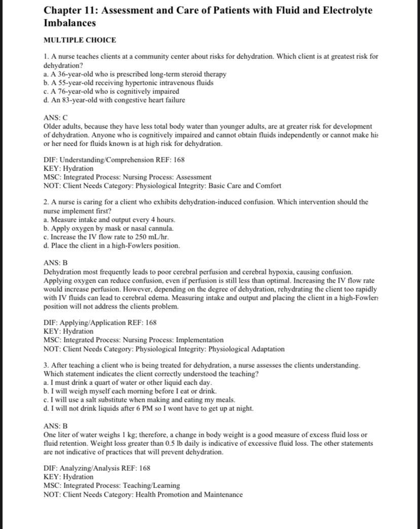 Test Bank Medical-Surgical Nursing: Concepts for Interprofessional Collaborative Care 9th edition by Donna D. Ignatavicius