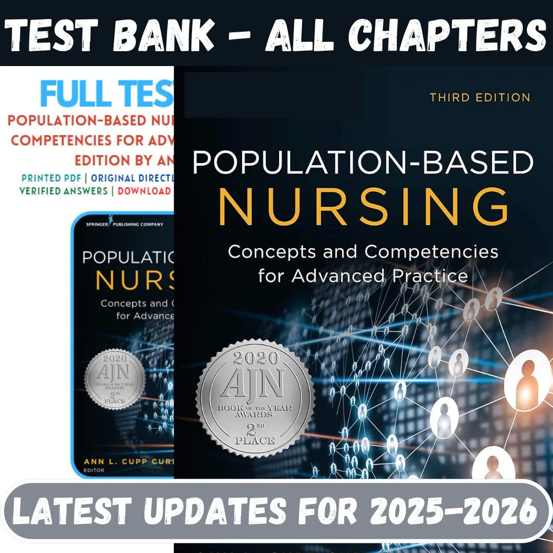 Test Bank for Population-Based Nursing: Concepts and Competencies for Advanced Practice 3rd Edition by Curley-ExamThrive