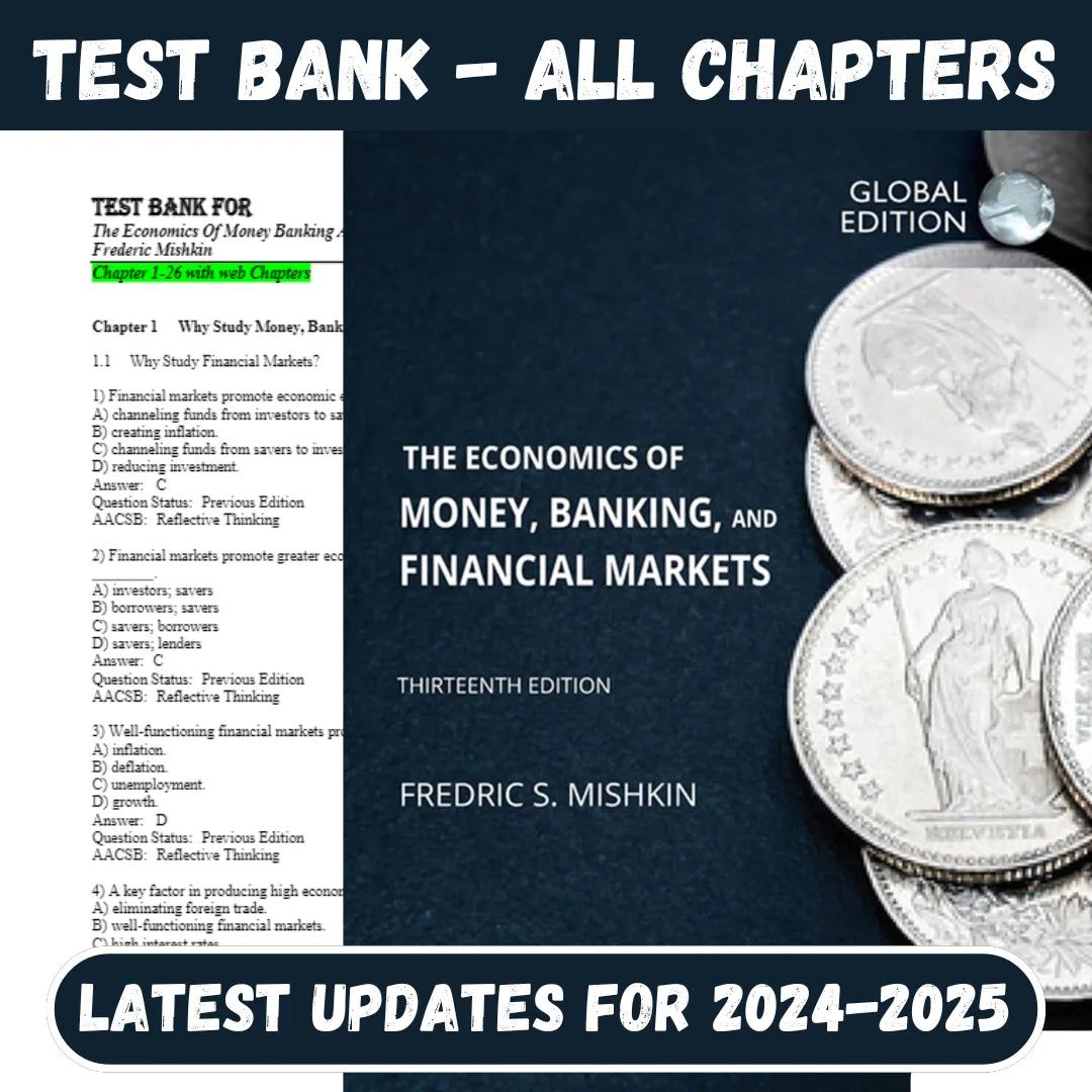 Test Bank for The Economics Of Money Banking And Financial Markets 13th Global Edition by Frederic Mishkin-ExamThrive