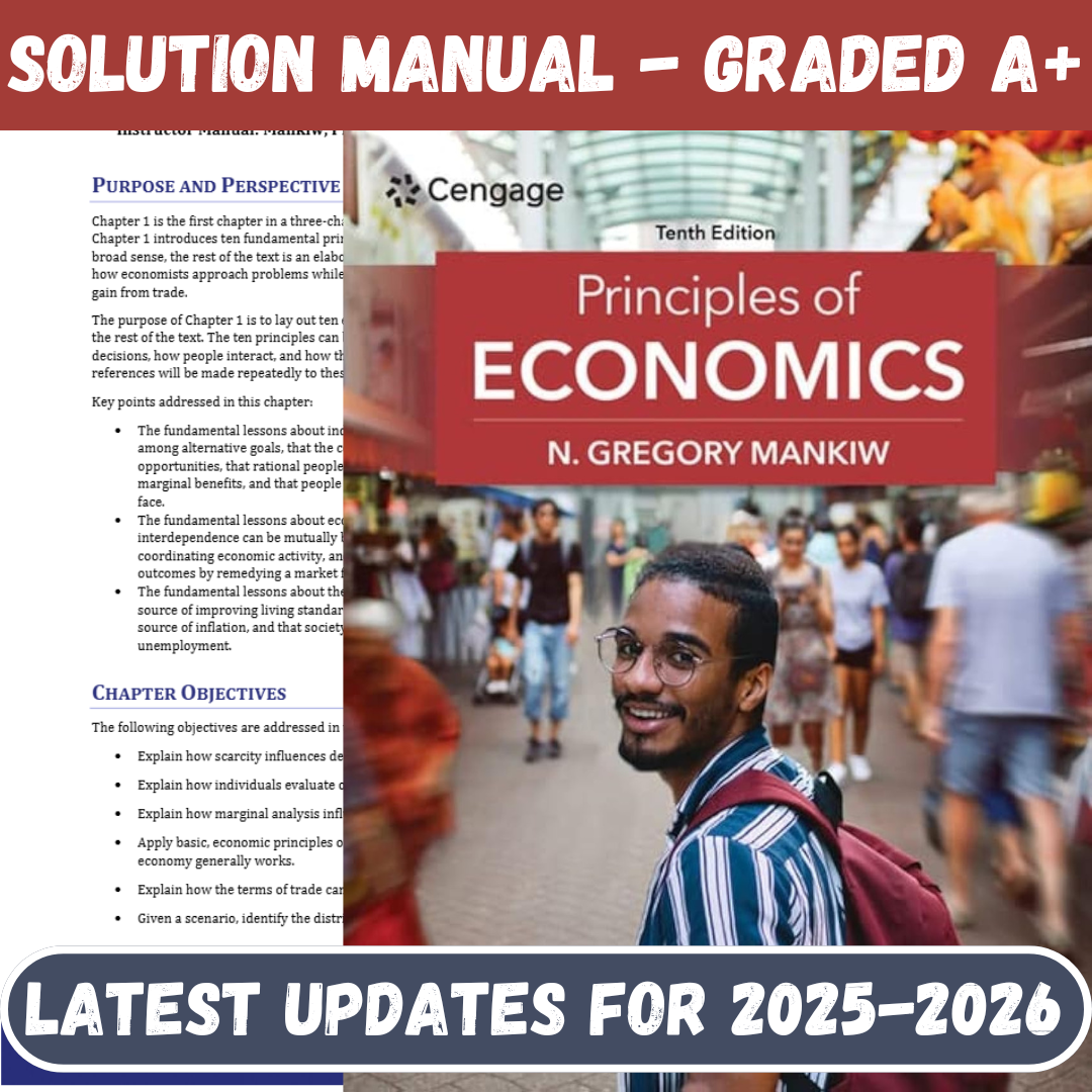 Solution Manual For Principles of Economics 10th Edition By Mankiw-ExamThrive