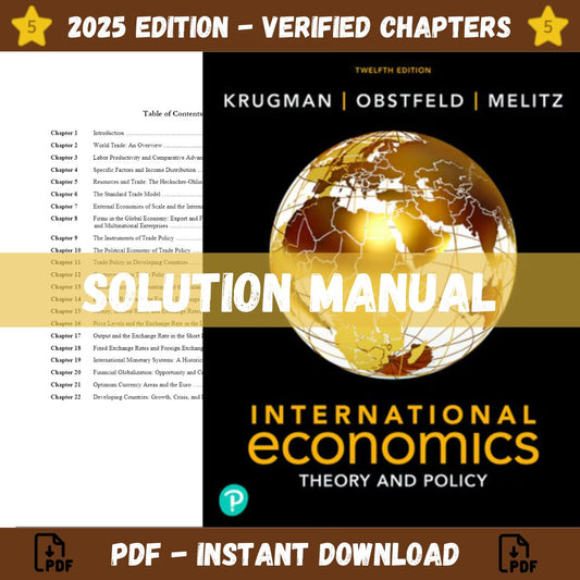 Solution Manual – International Economics: Theory and Policy, 12th edition (Krugman, 2021)-ExamThrive