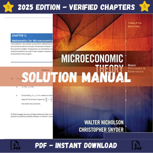 Solution Manual – Microeconomic Theory Basic Principles and Extensions 12th Edition (Nicholson, 2017)-ExamThrive