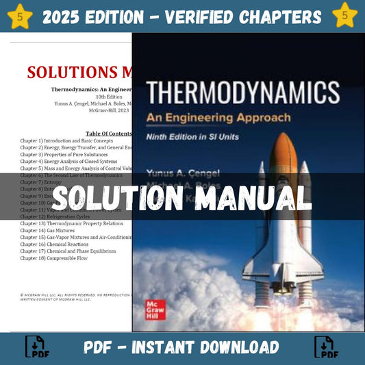 Solution Manual – Thermodynamics An Engineering Approach 10th Edition (Cengel, 2024)-ExamThrive
