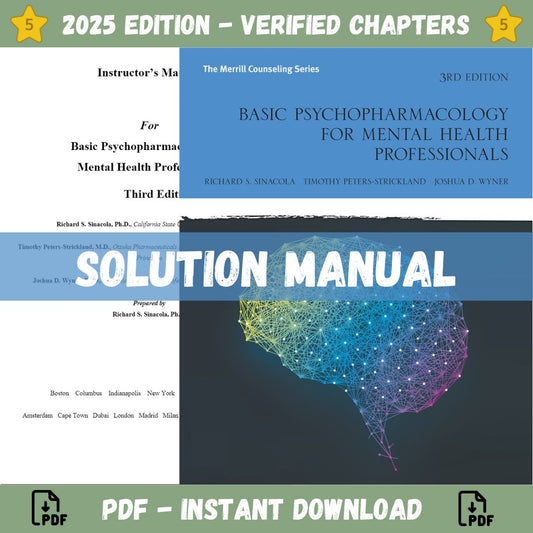 Solution Manual – for Basic Psychopharmacology for Mental Health Professionals 3rd Edition (Sinacola, 2019)-ExamThrive