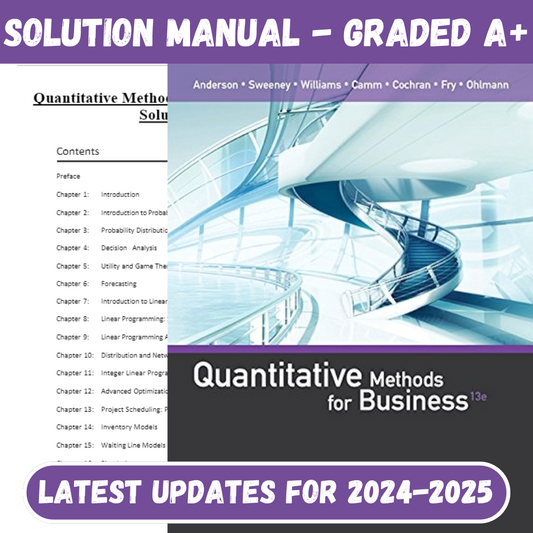 Solution Manual for Quantitative Methods for Business 13th Edition by Anderson-ExamThrive