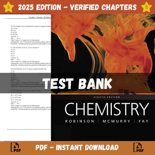 Test Bank – Chemistry, 8th Edition (Robinson, 2020)-ExamThrive