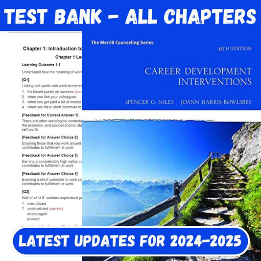 Test Bank For Career Development Interventions, 6th Edition by Spencer G. Niles, JoAnn E. Harris-Bowlsbey-ExamThrive