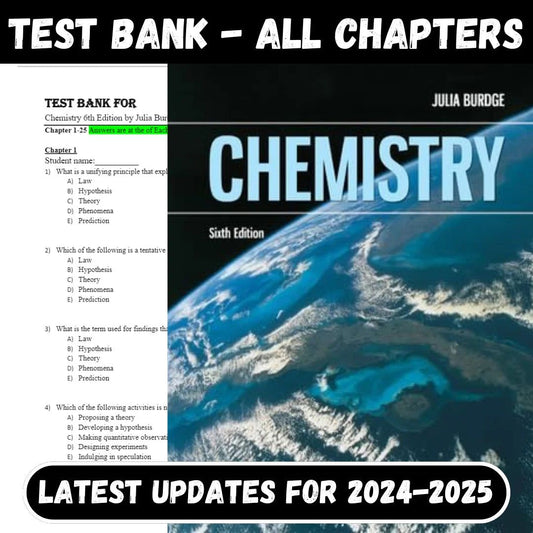 Test Bank For Chemistry 6th Edition by Julia Burdge-ExamThrive