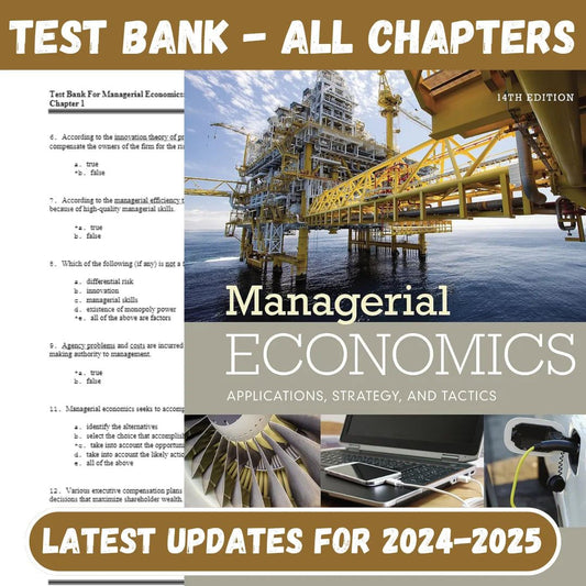 Test Bank For Managerial Economics: Applications, Strategies and Tactics – 14th Edition by James McGuigan-ExamThrive