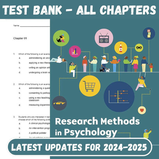 Test Bank For Research Methods in Psychology, Evaluating a World of Information, 4th Edition by Morling-ExamThrive