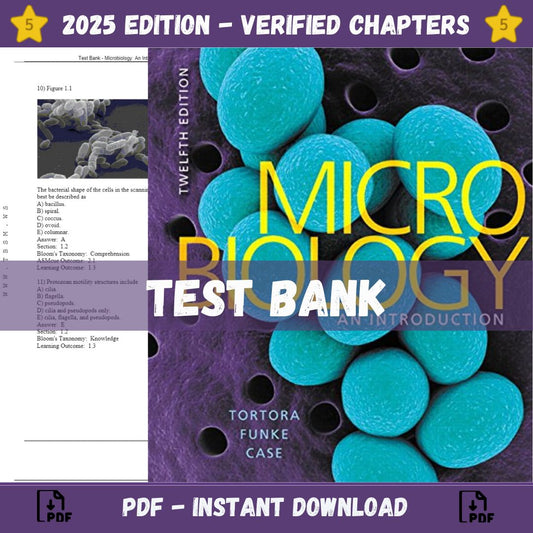 Test Bank – Microbiology-An Introduction, 12th Edition (Tortora, 2017)-ExamThrive