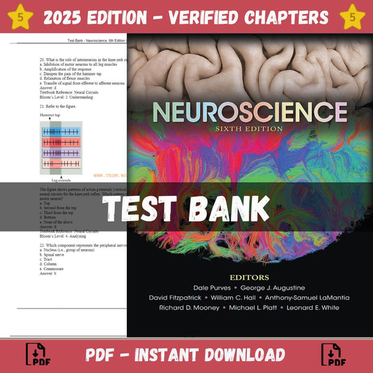Test Bank – Neuroscience, 6th Edition (Purves, 2018)-ExamThrive