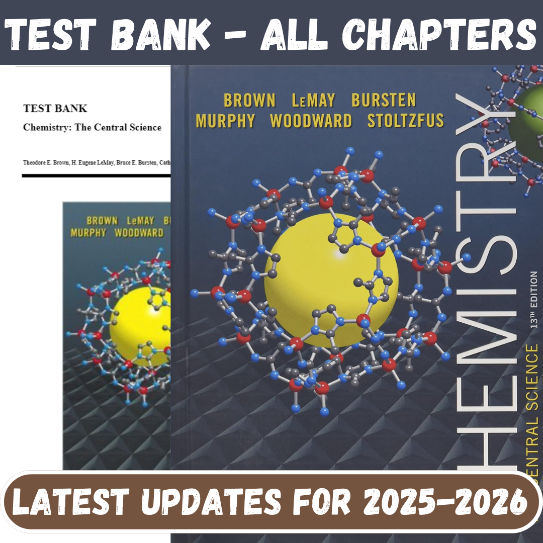 Test Bank for Chemistry The Central Science, 13th Edition by Brown-ExamThrive