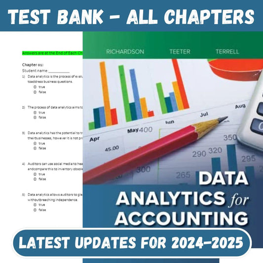 Test Bank for Data Analytics for Accounting 3rd Edition by Richardson-ExamThrive