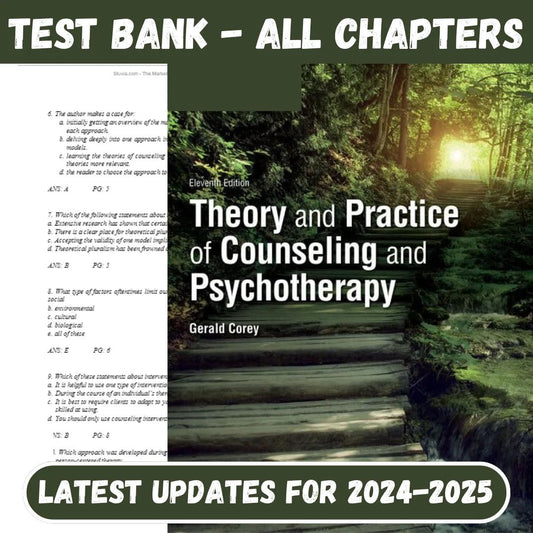 Test Bank for Theory and Practice of Counseling and Psychotherapy 11th Edition by Gerald Corey-ExamThrive