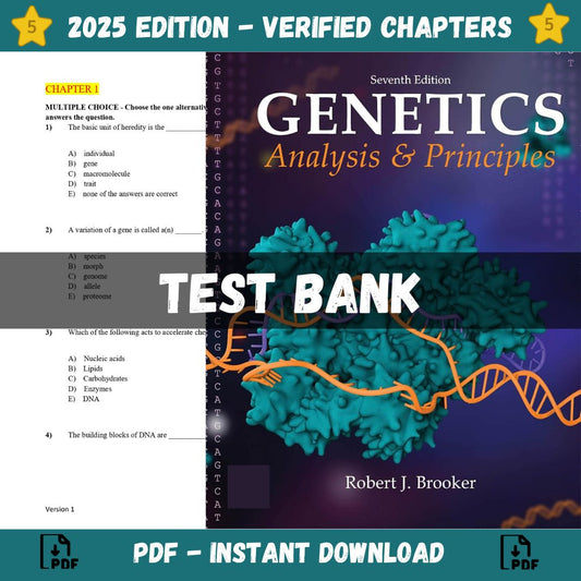 Test bank – Genetics Analysis and Principles 7th Edition (Brooker, 2020)-ExamThrive