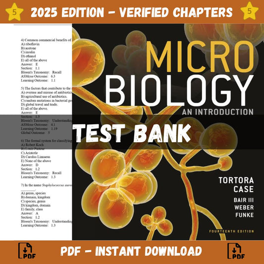 Test bank – Microbiology An Introduction, 14th edition (Tortora, 2023)-ExamThrive