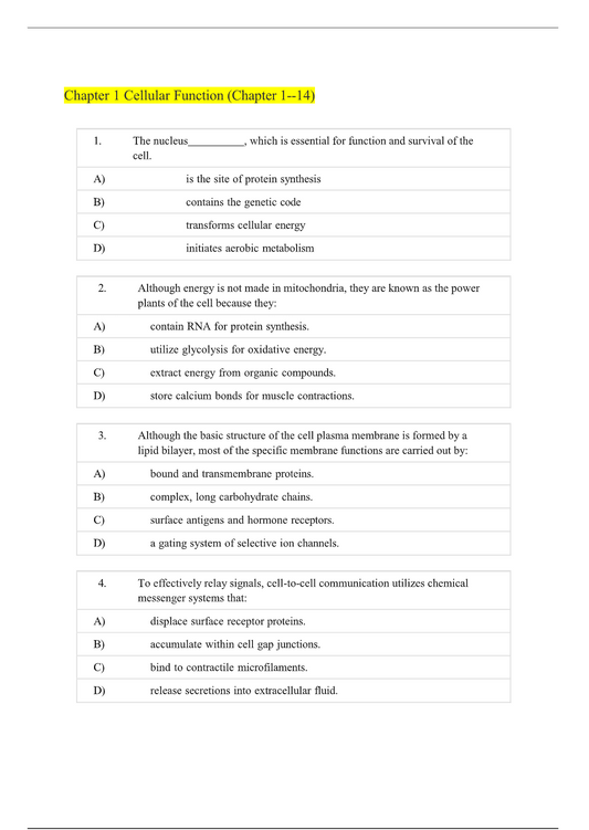 Test Bank for Applied Pathophysiology by Dlugasch