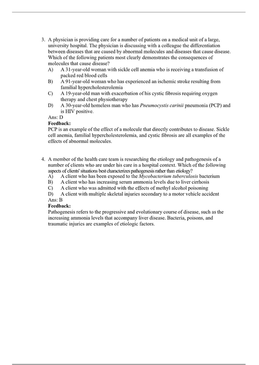 Test Bank for Porths Pathophysiology 11th by Norris